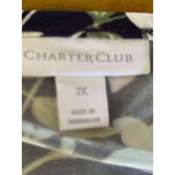 Charter Club Women’s Plus Blouse Top Bell Sleeve sz 2X Multicolored Floral NWT - Picture 5 of 8